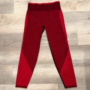Pink Victorias Secret Red and black high-waisted leggings L